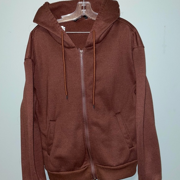 SHEIN Brown Zip-up Sweater - Picture 1 of 3